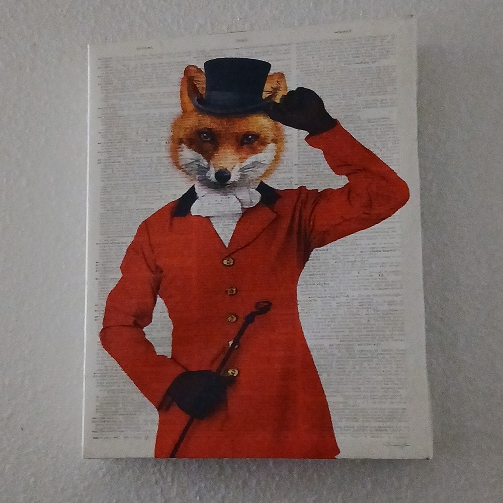 Christopher James Fox In A Suit W/Script Background Canvas Perfect